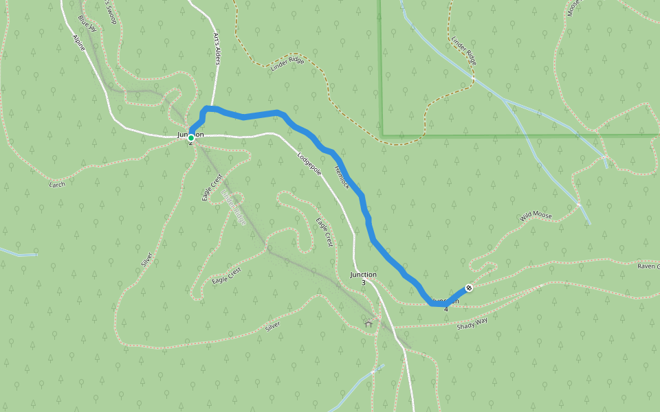 Hemlock walking route map in Mead