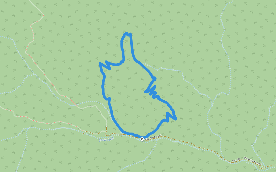 Serviceberry Loop walking route map in Baker