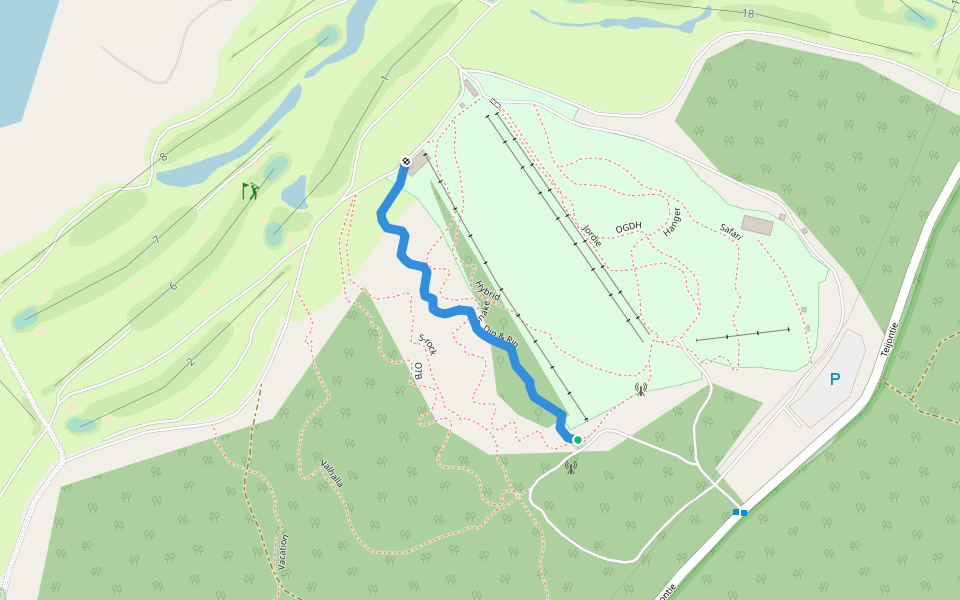 Dip & Rip walking route map in Mathildedal