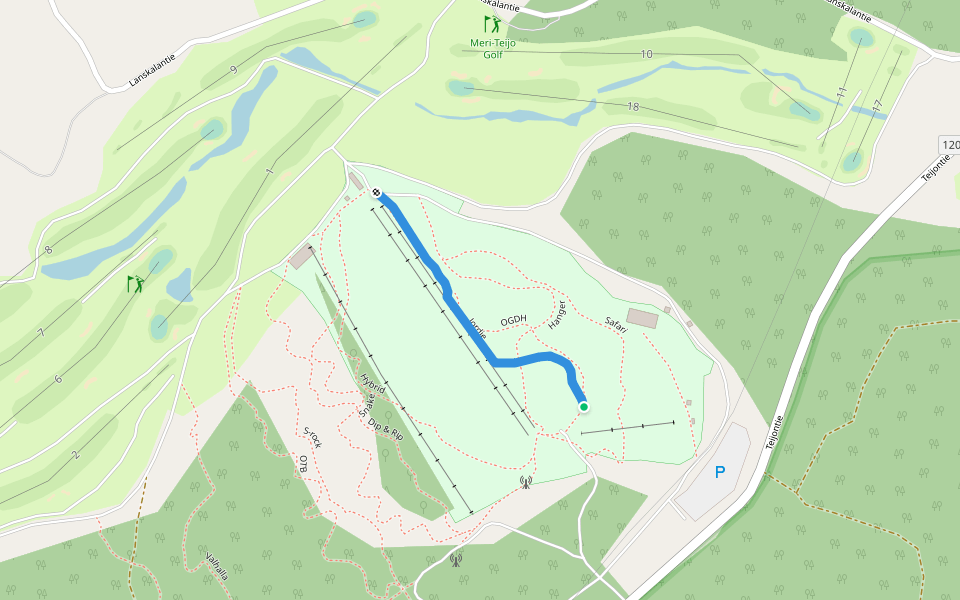 Jordie walking route map in Mathildedal