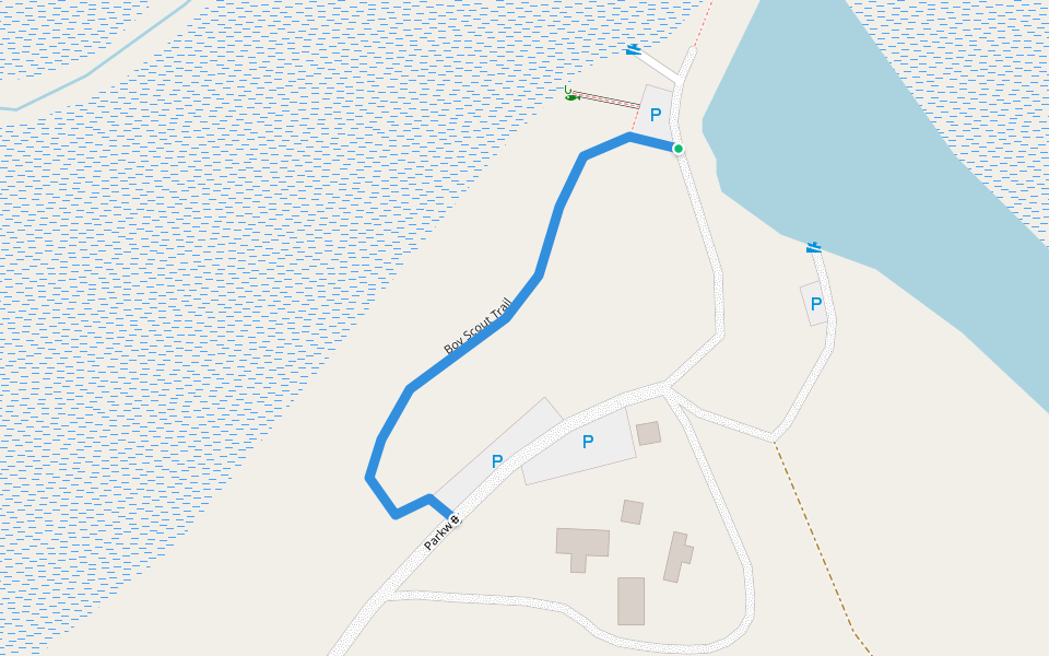 Boy Scout Trail walking route map in Dayton
