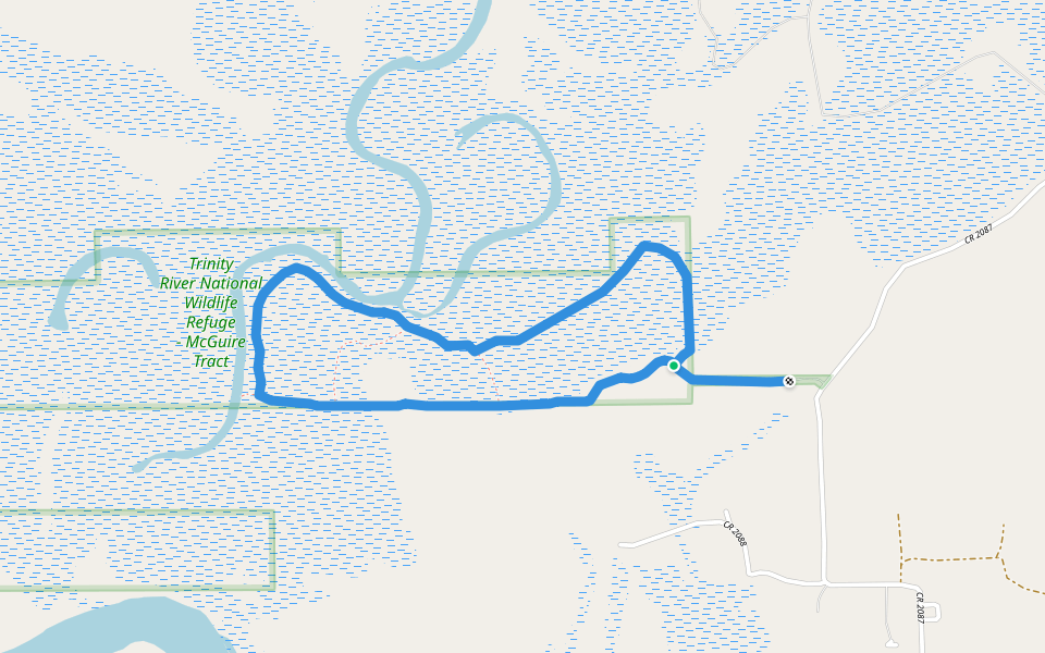 McGuire Loop Trail walking route map in Liberty