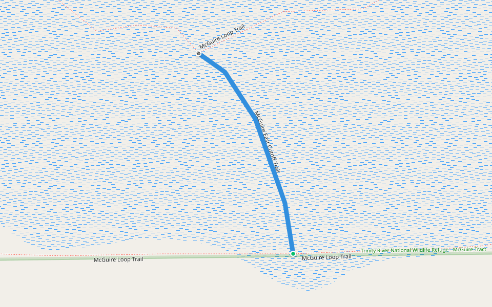 McGuire East Cutoff Trail walking route map in Liberty