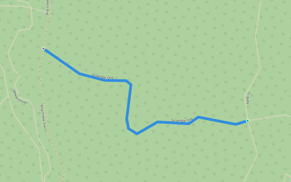 Scramble 1 walking route map in Port Alberni