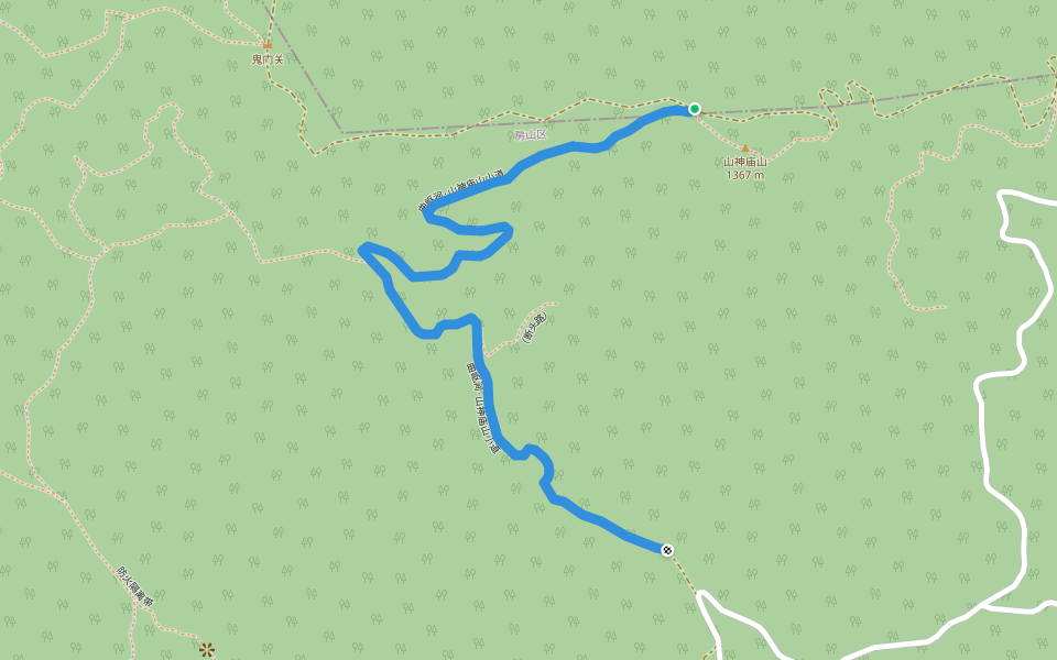 曲岖涧·山神庙山小道 in Bei Jing Shi | Walking Map