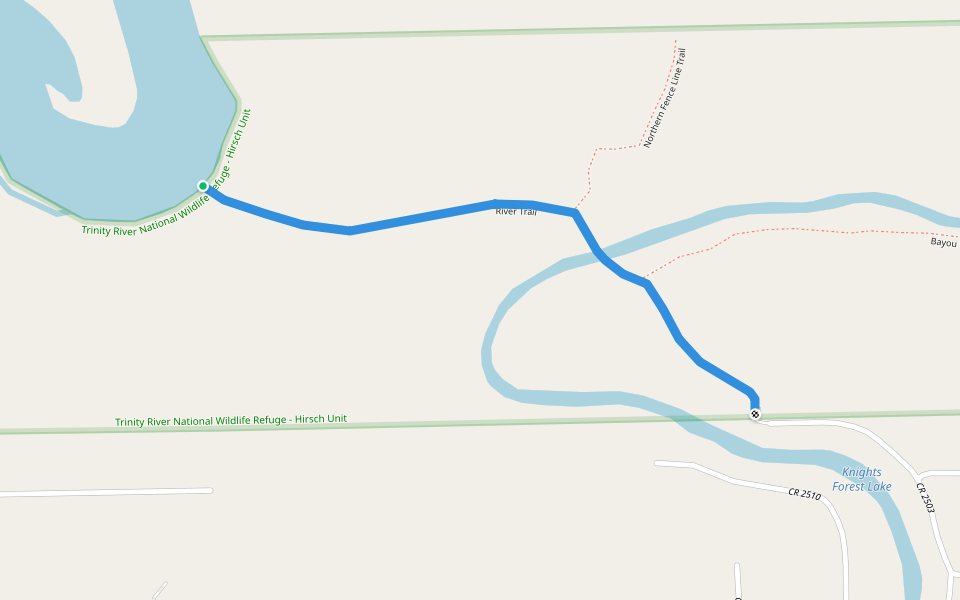 River Trail walking route map in Liberty