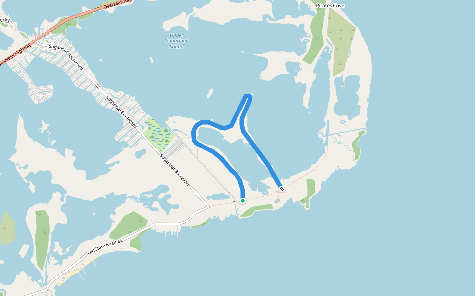 Loop Road walking route map in Summerland Key