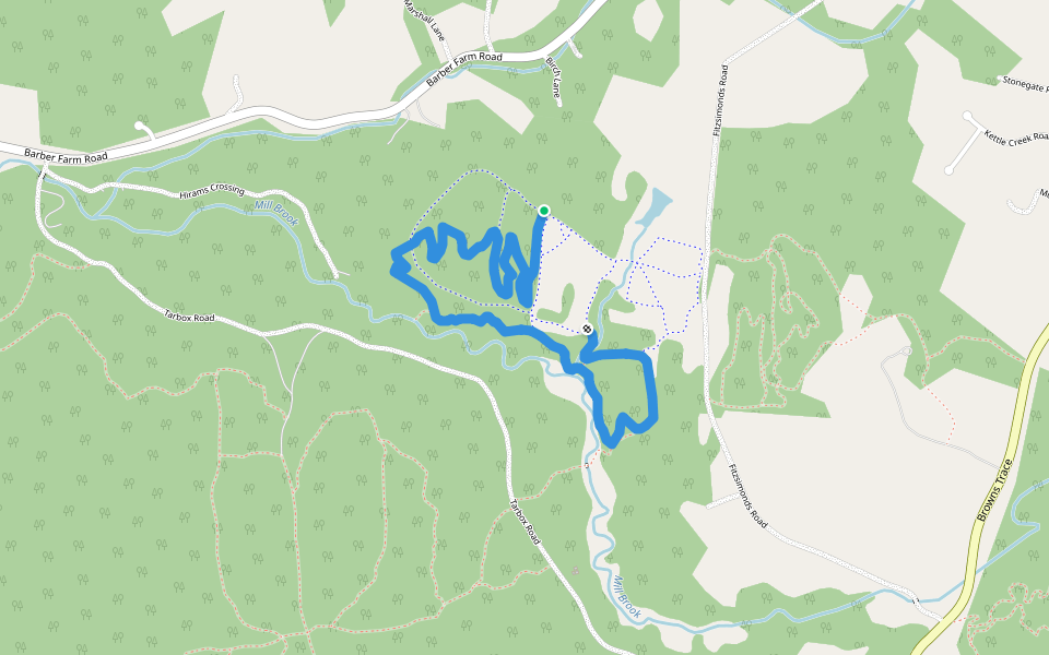 Mobbs Valley walking route map in Jericho