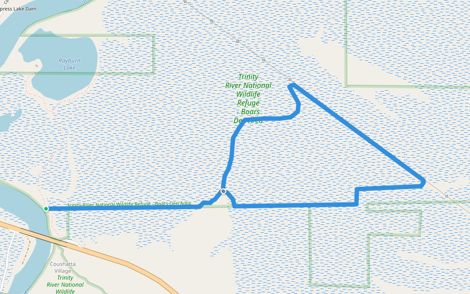 Boars Den Trail walking route map in Cleveland
