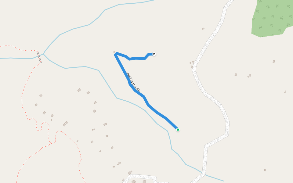 short foot path walking route map in Salleri
