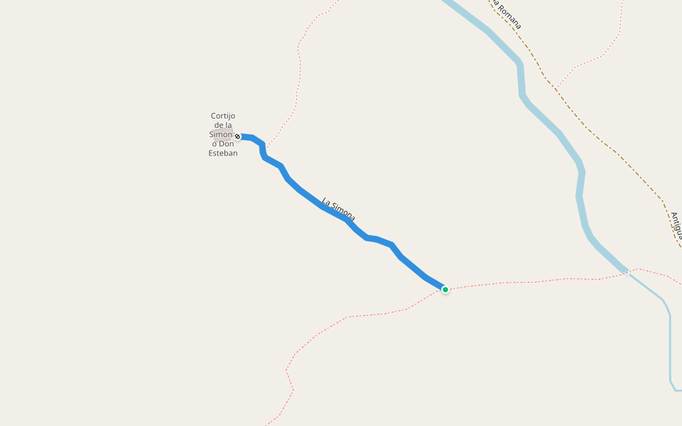 La Simona walking route map in Santa Elena