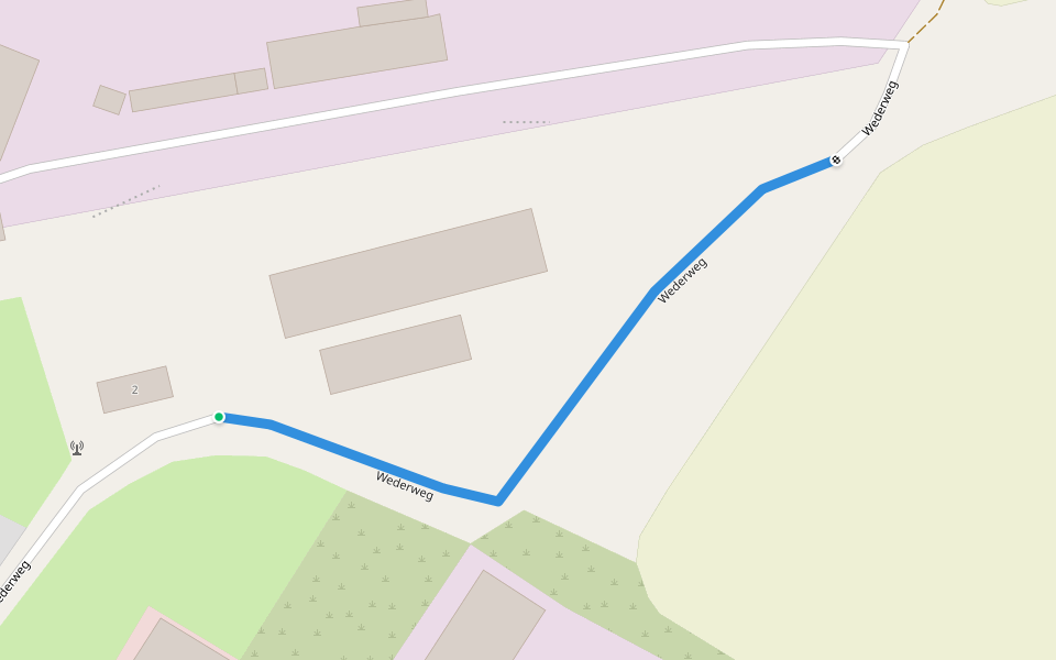 Wederweg walking route map in Dahme/Mark