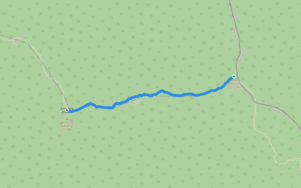 Gayong - Junction Ridge Trail walking route map in Tanjung Rambutan