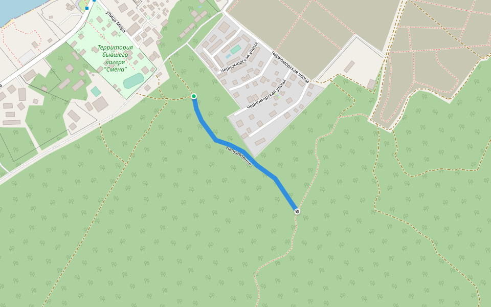 Направление walking route map in Kabardinka