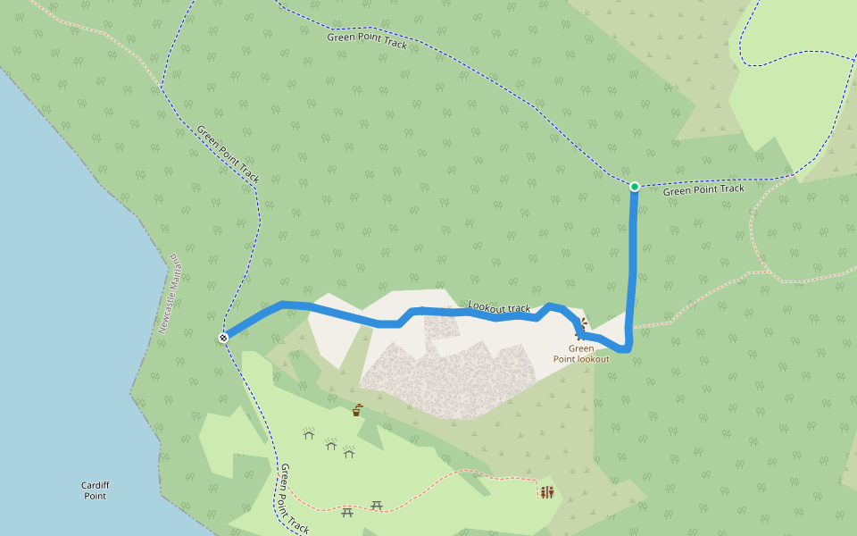 Lookout track walking route map in Valentine
