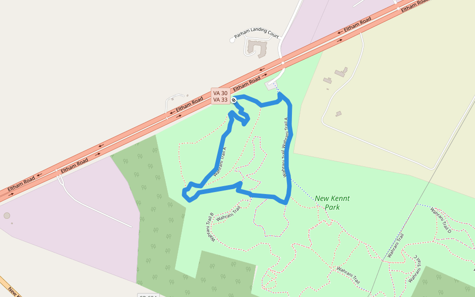 Wahrani Trail A walking route map in West Point