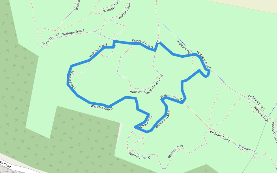 Wahrani Trail B walking route map in Lanexa