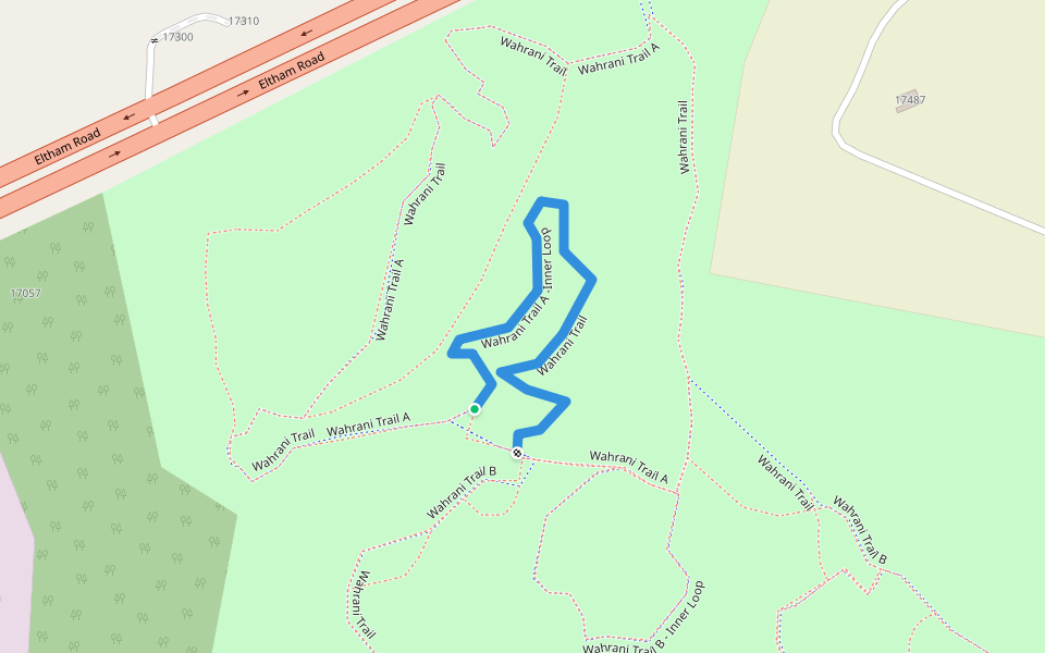 Wahrani Trail A -Inner Loop walking route map in Lanexa