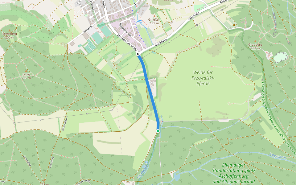 Fidelioweg walking route map in Aschaffenburg