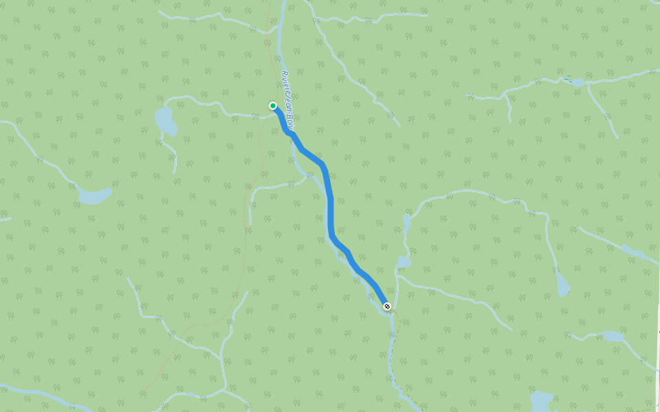 Route 24 walking route map in Saguenay