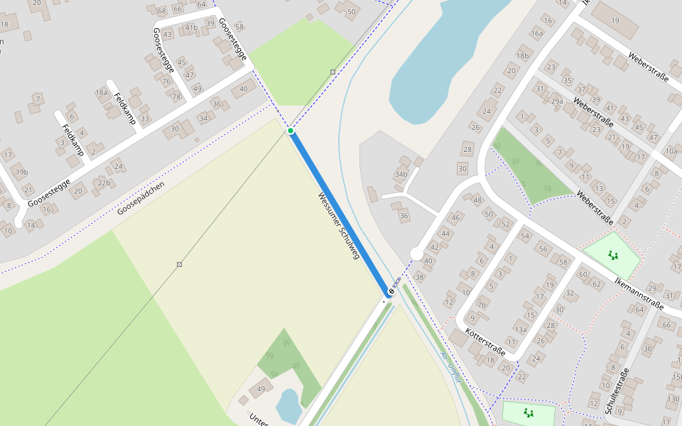 Wessumer Schulweg walking route map in Ahaus