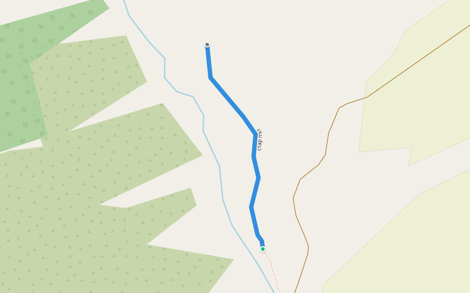 стар път walking route map in Elhovo