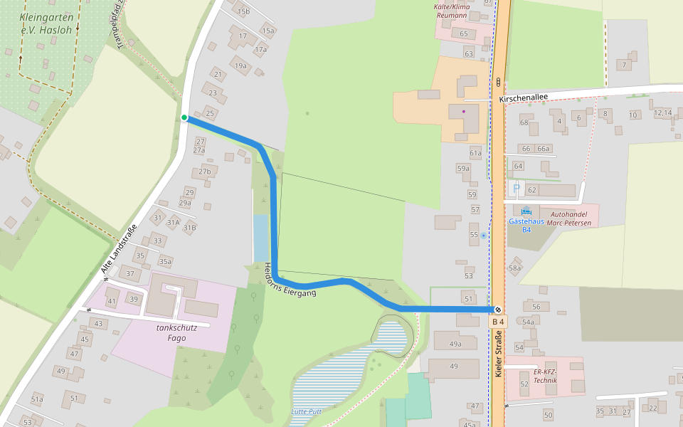 Heidorns Eiergang walking route map in Hasloh
