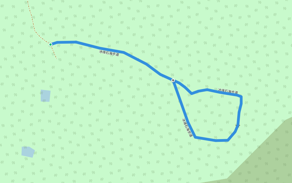 冰缘石海步道 walking route map in Yi Chun Shi