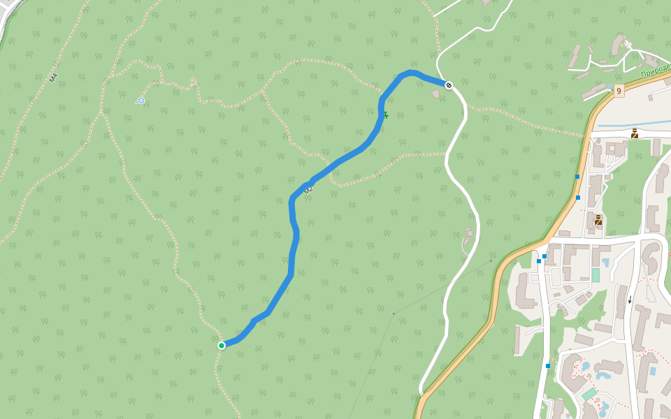 М2 walking route map in Varna