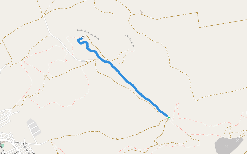 Sendero Ana Romero walking route map in Montellano