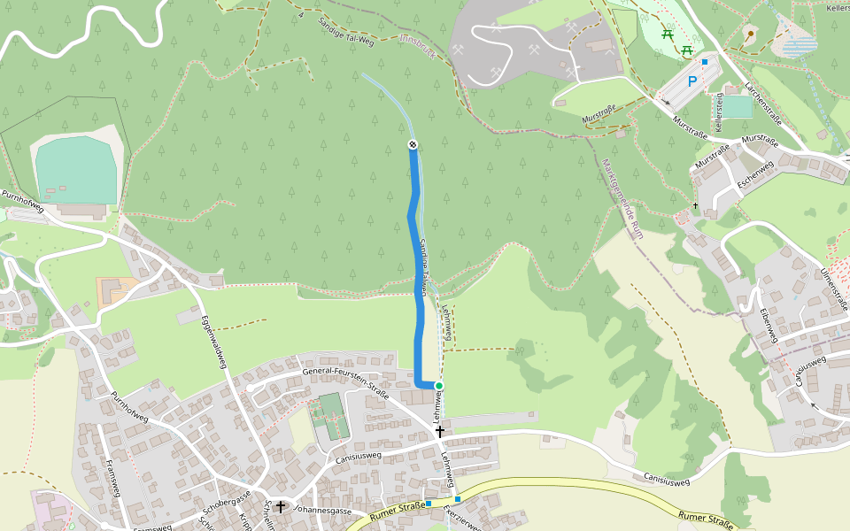 Sandy valley path in Tirol | Walking Map
