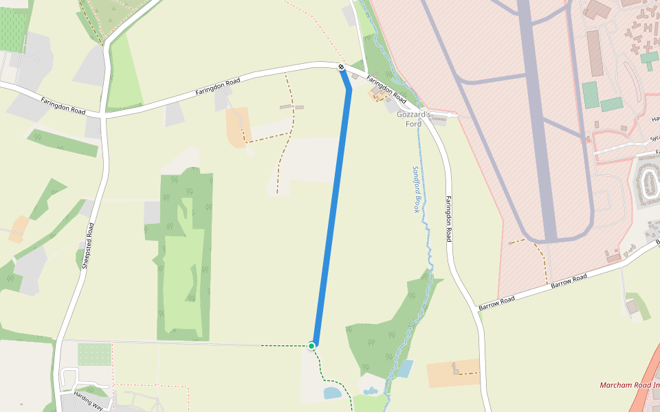 Black Horse Path walking route map in Shippon