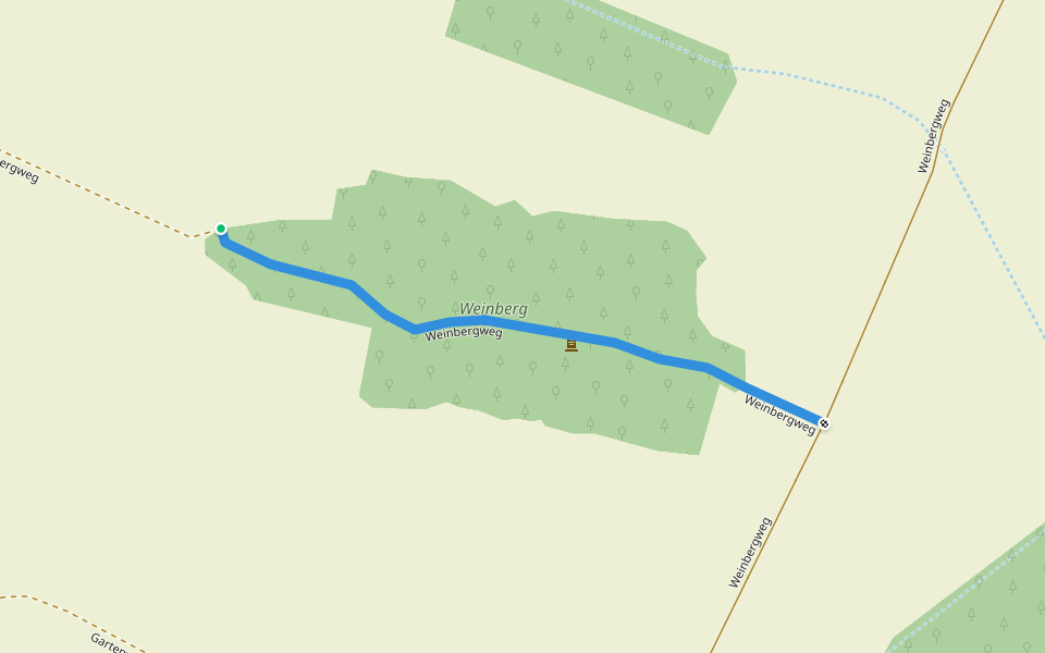 Weinbergweg walking route map in Lebusa