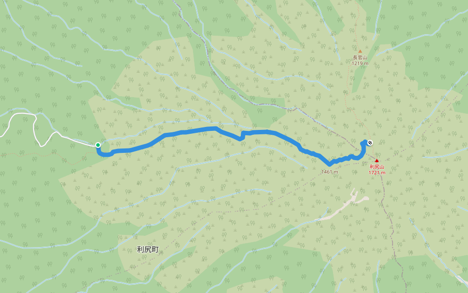 利尻山沓形コース walking route map in Rishiri