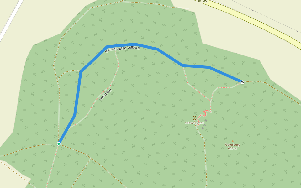 Waldlehrpfad Velburg walking route map in Velburg