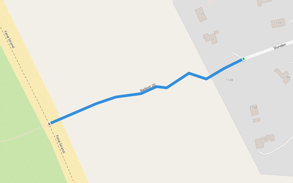 Badesti 20 walking route map in Fanø