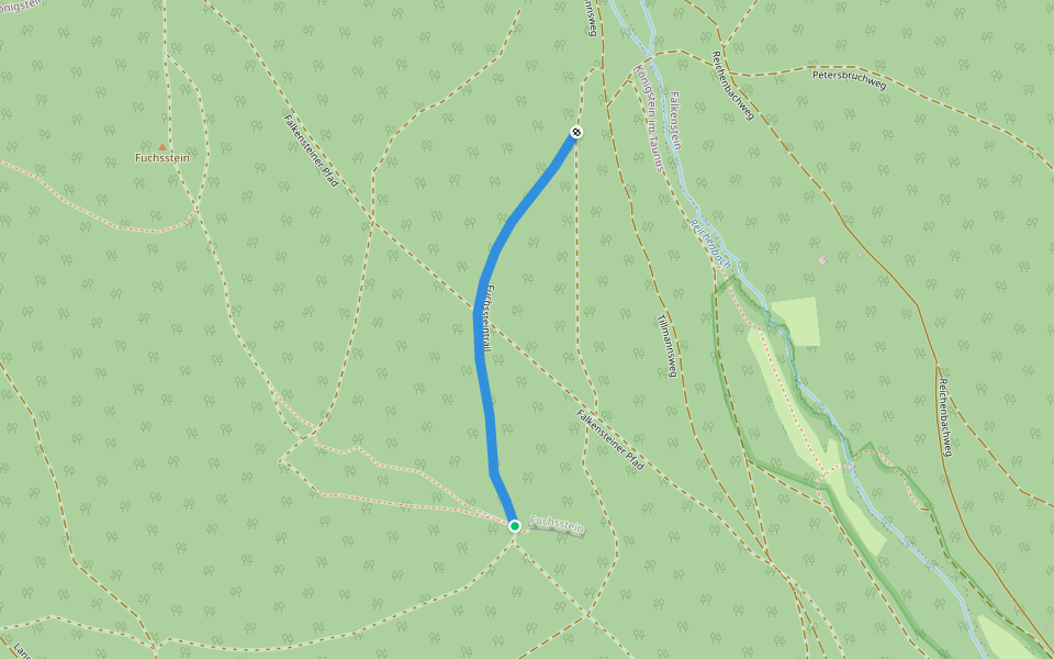 Fuchssteintrail walking route map in Königstein im Taunus