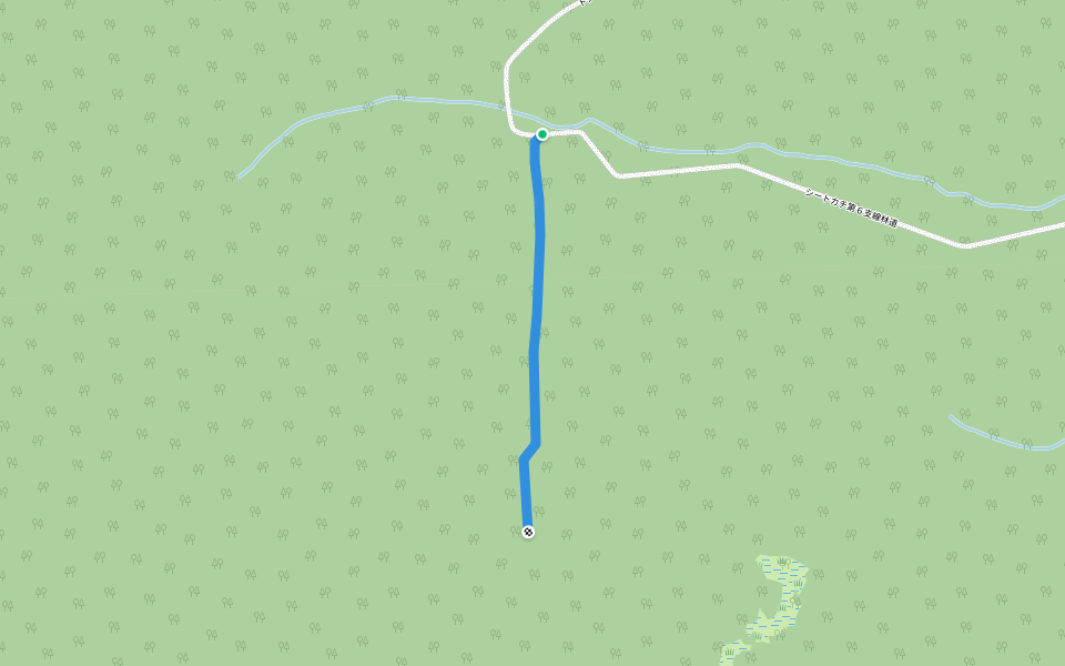 シートカチ第6支線林道 walking route map in Shintoku