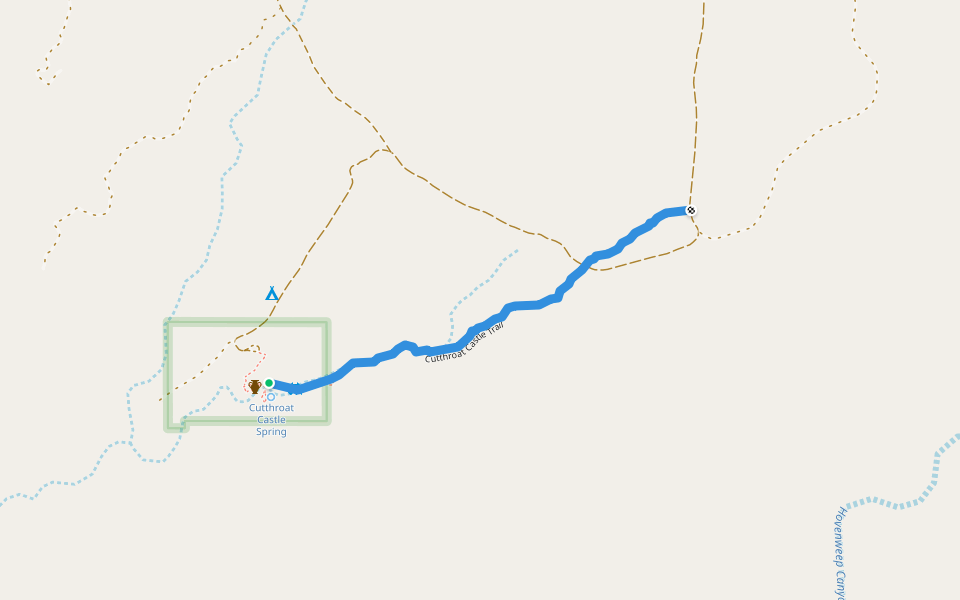 Cutthroat Castle Trail walking route map in Pleasant View
