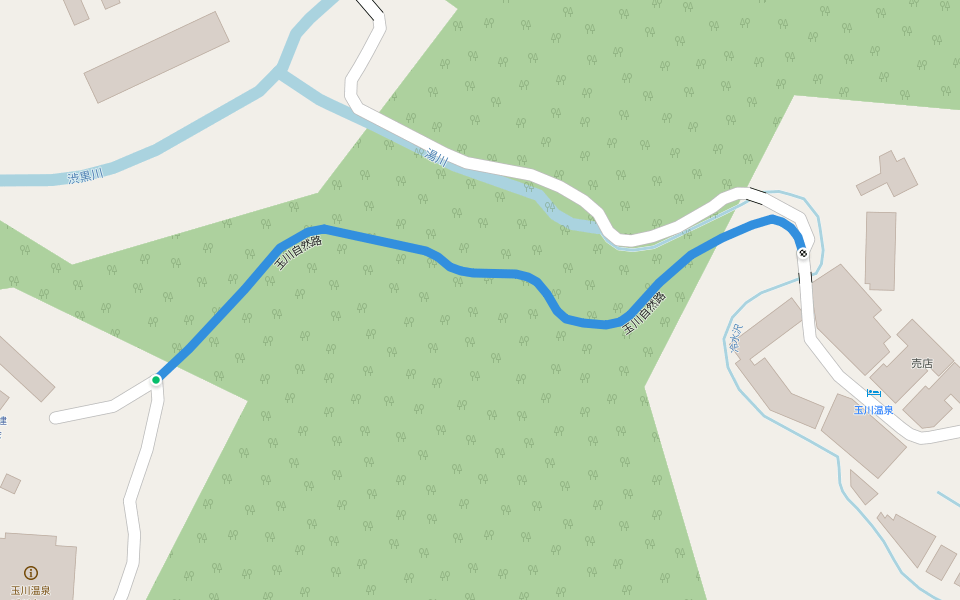 玉川自然路 walking route map in Semboku