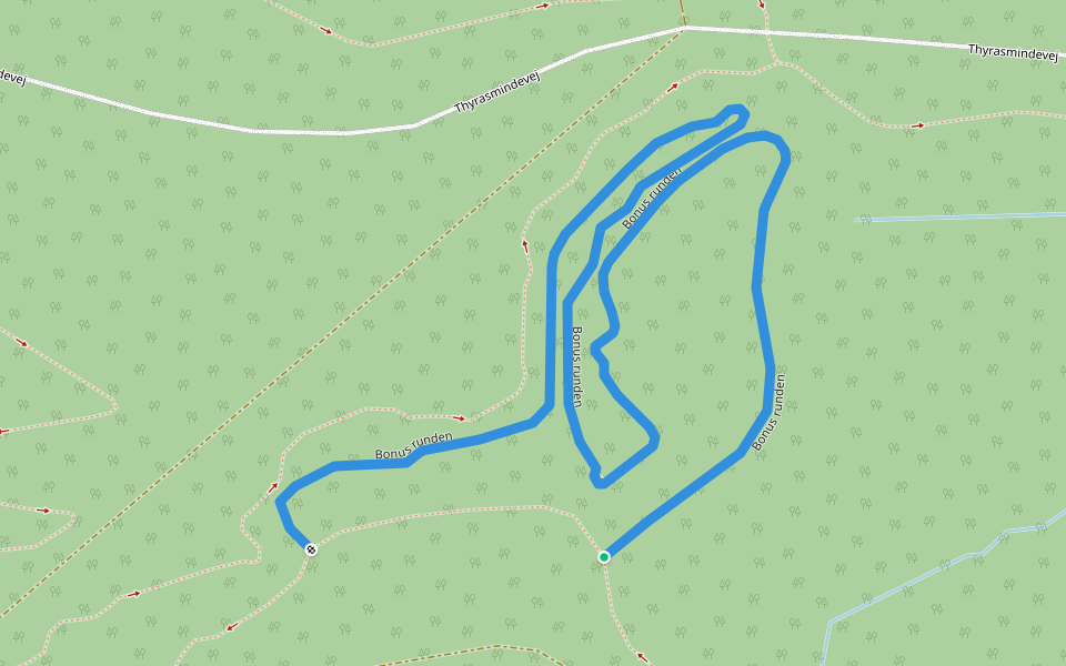 Bonus runden walking route map in Hornsyld