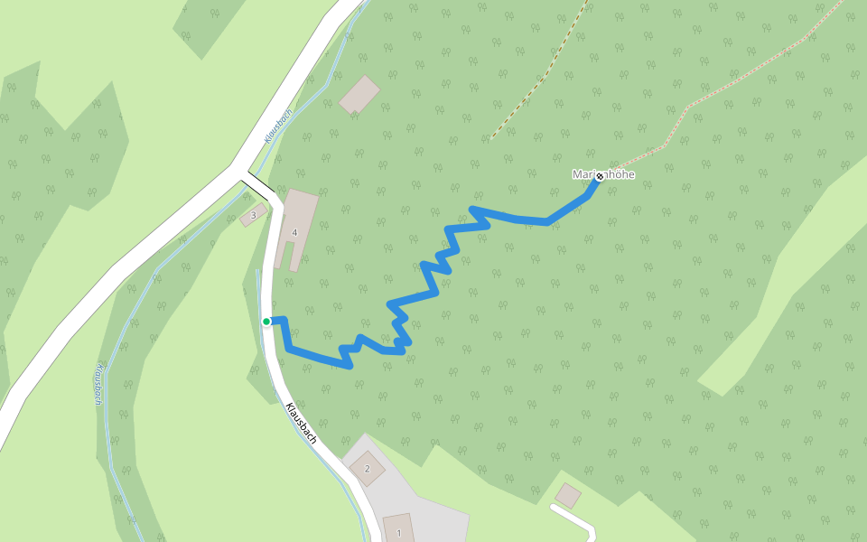 Marienhöhe Steig walking route map in Rohr im Gebirge