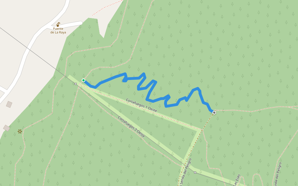 S3 Senda del Peligro (Las Zetas) walking route map in Chinchilla de Monte-Aragón