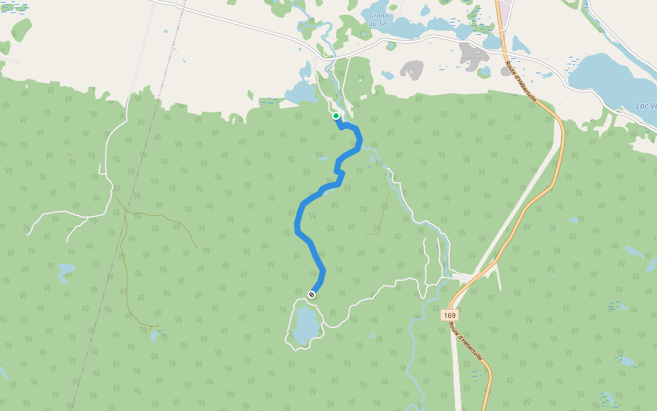 chemin du Tour-du-Lac-Gamelin walking route map in Hébertville