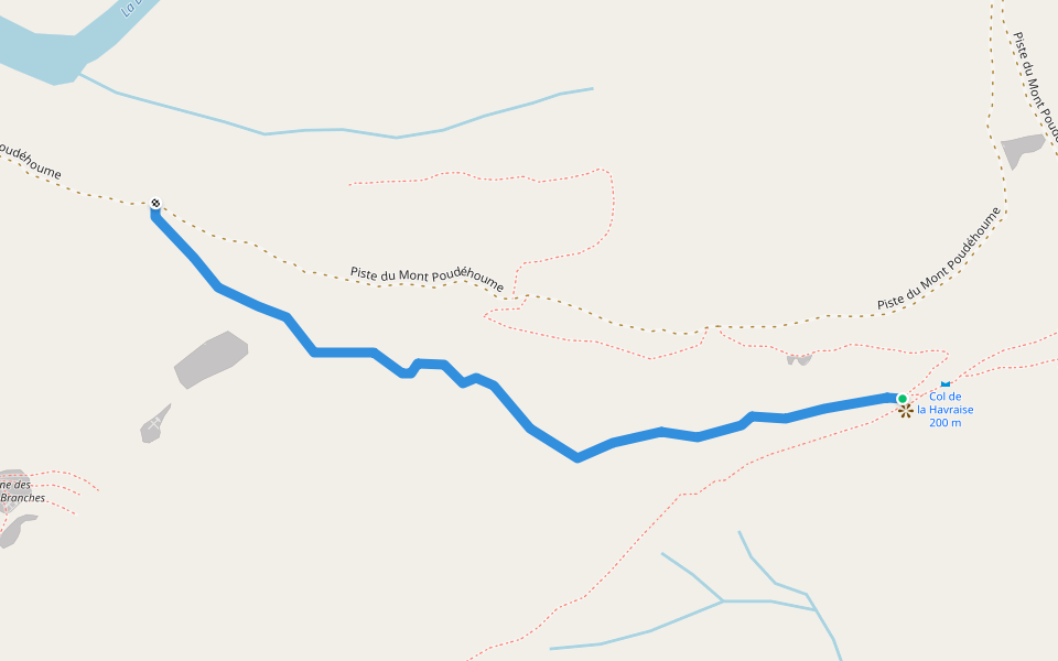 Sentier Muletier vers le Mont To walking route map in Dumbea