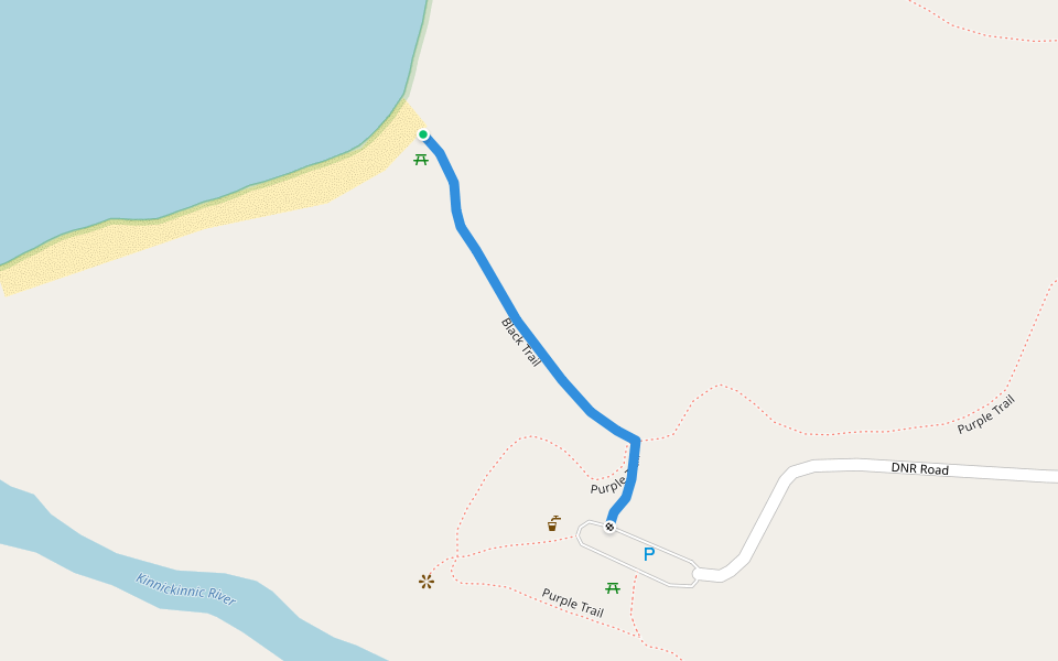 Black Trail walking route map in River Falls