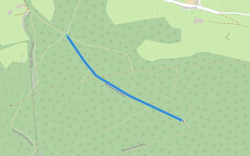 Pensionistensteig walking route map in Wöllersdorf