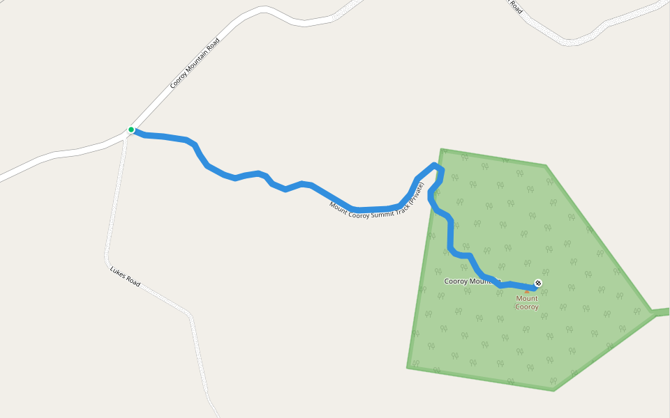 Mount Cooroy Summit Track (Private) walking route map in Cooroy Mountain