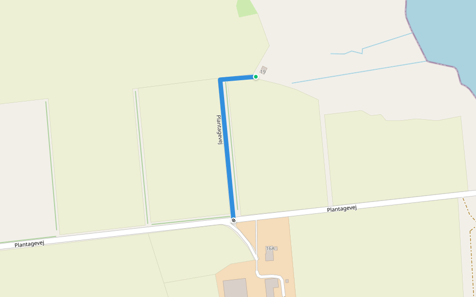Plantagevej walking route map in Kettinge