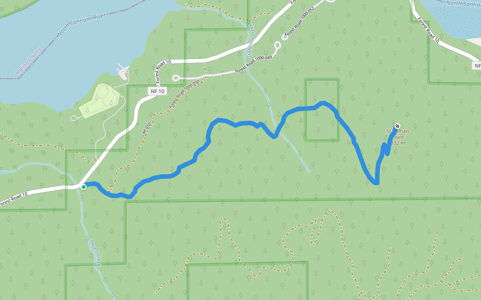Stahlman Point Trail #3449 walking route map in Idanha